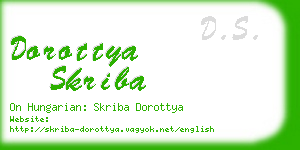 dorottya skriba business card